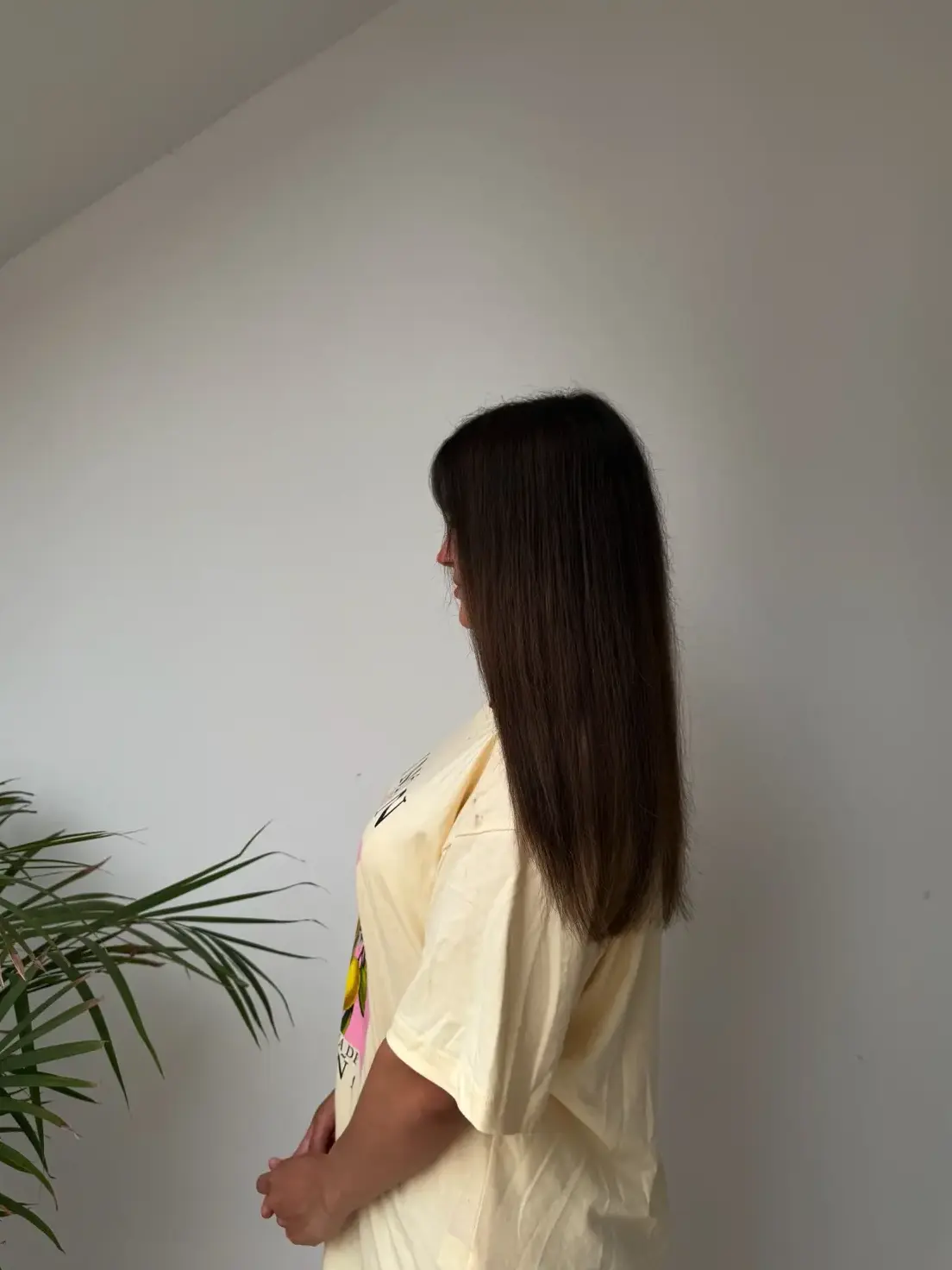 Después de las extensiones, vista lateral