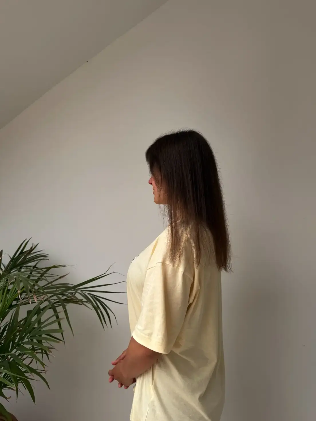 Antes de las extensiones, vista lateral